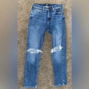 Jeans with holes in knees